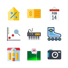 9 man icons set