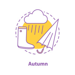 Autumn season concept icon