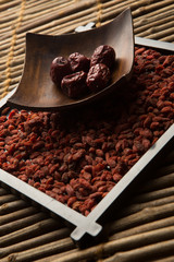 Traditional Chinese herbal health medicine ginseng.