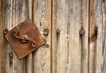 old wooden gate in the Russian outback