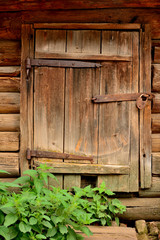 old wooden gate in the Russian outback