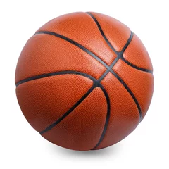 Foto op Aluminium Bol basketbal bal geïsoleerd op wit