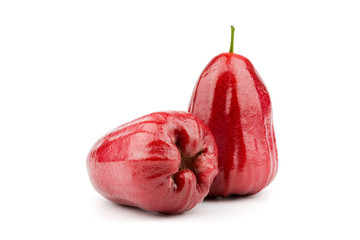 Rose apples fruit (also called chomphu) isolated on white background..
