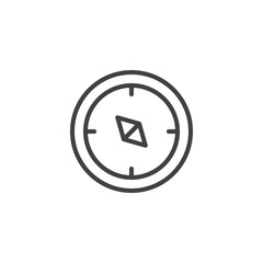 Compass outline icon. linear style sign for mobile concept and web design. Navigation equipment simple line vector icon. Symbol, logo illustration. Pixel perfect vector graphics