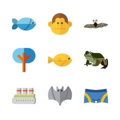 tropical icons set. sunglasses, female, chips and view graphic works