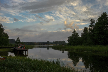 Fototapeta premium Gewitterwolken über dem Jezioro Spychowskie