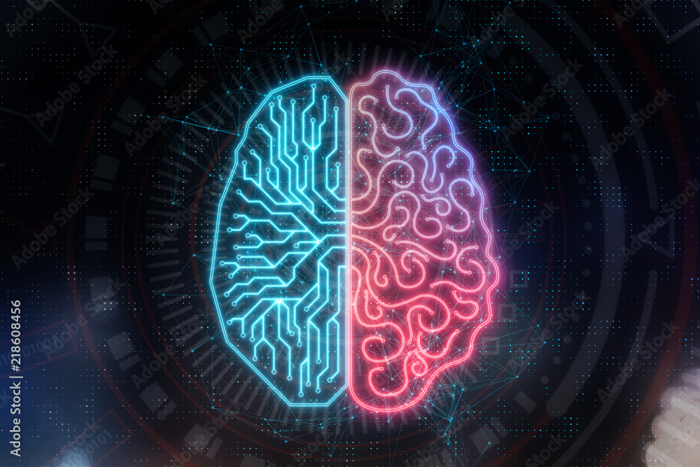 Poster Artificial intelliegnce and computing concept