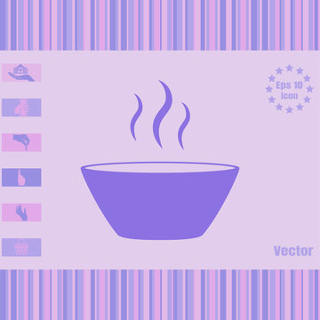 Plate with flavour vector icon