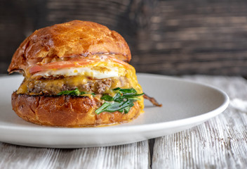 An american beef burger