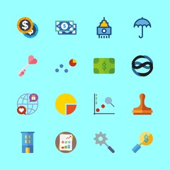 16 finance icons set