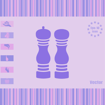 Salt and pepper vector icon