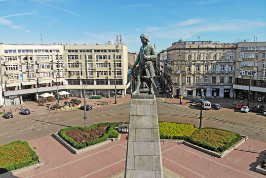 Fototapeta Łódź, Polska- Plac Wolności.