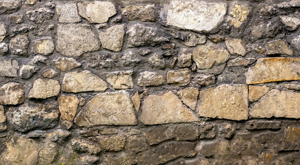 Texture of the stone wall of the house