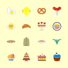 eat icons set. tradition, smile, iconic and couple graphic works