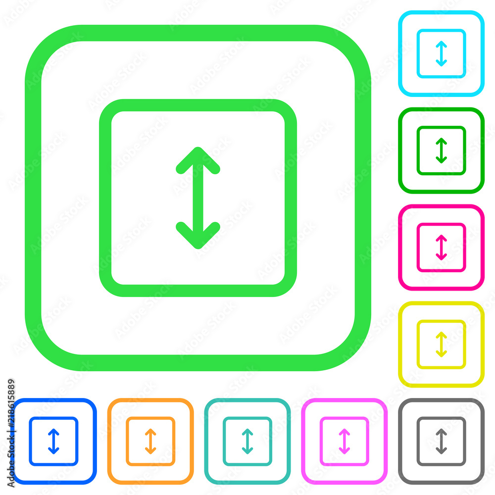 Poster adjust object height vivid colored flat icons
