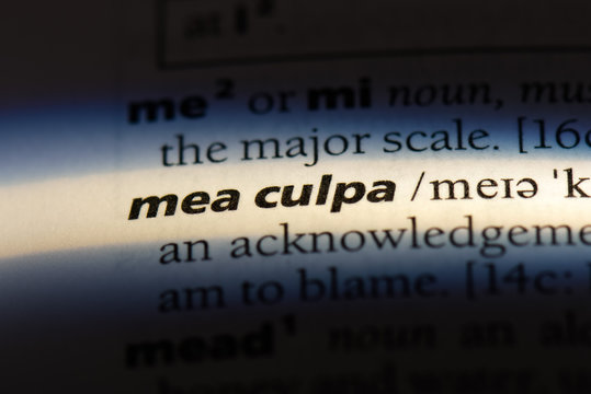 mea culpa