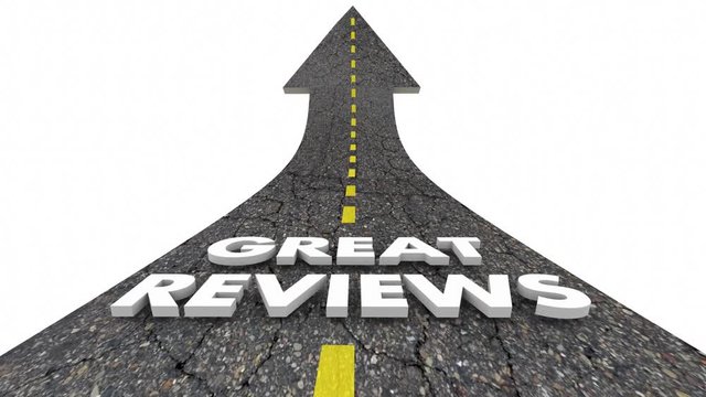 Great Reviews Good Positive Feedback Comments Road Words 3d Animation