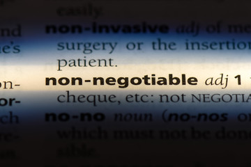 non negotiable