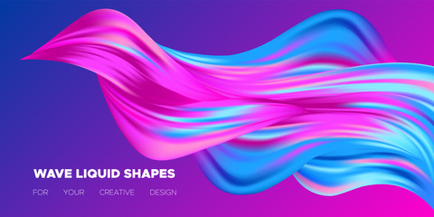 3d Abstract Liquid Colorful Shapes.