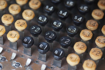 Detail of an old typewriter