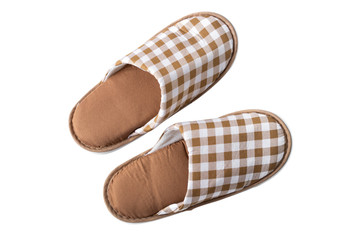 Slippers and house shoes on isolated white background
