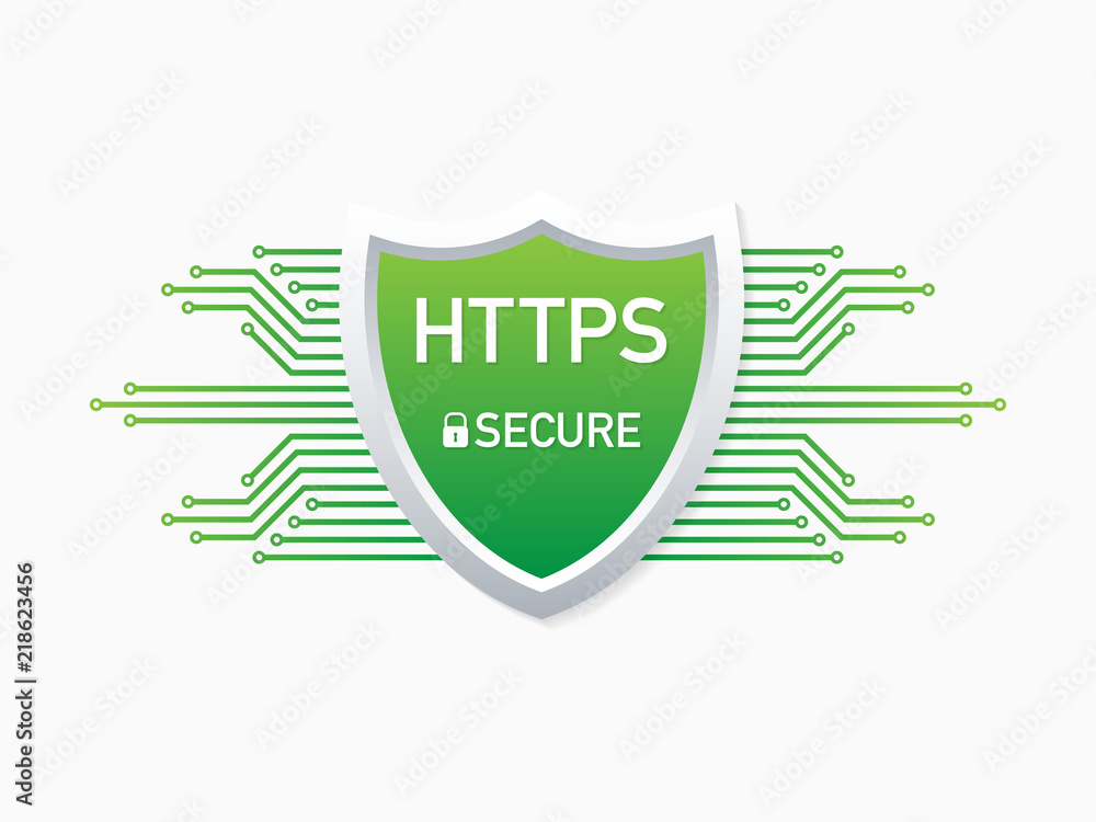 Poster https protocol. safe and secure web sites on the internet. ssl certificate for the site. advantage t
