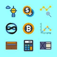 economy icons set. price, chart, drawing and strategy graphic works