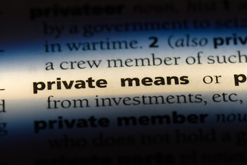 private means