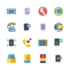 16 telephone icons set
