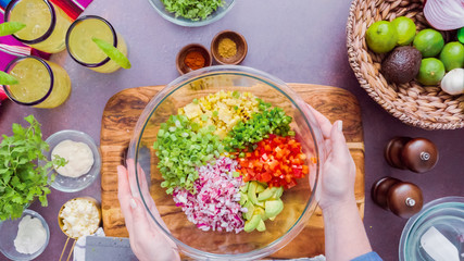 Mexican street corn salad © arinahabich
