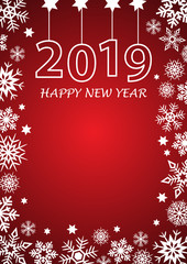 New Year greeting card 2019