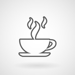 Hot coffee cup icon, vector, illustration, eps file