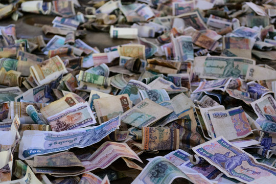 Myanmar Money In Temple