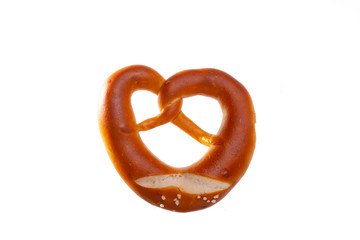 Brezel mit Salz als Freisteller