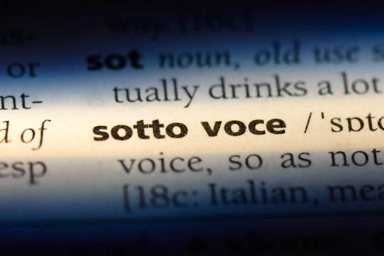 sotto voce