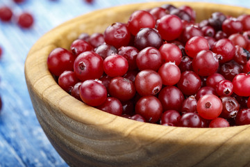 ripe cranberries close-up