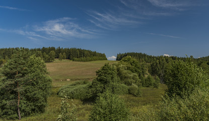 Fototapeta na wymiar Pasture land near Kraslice town in west Bohemia
