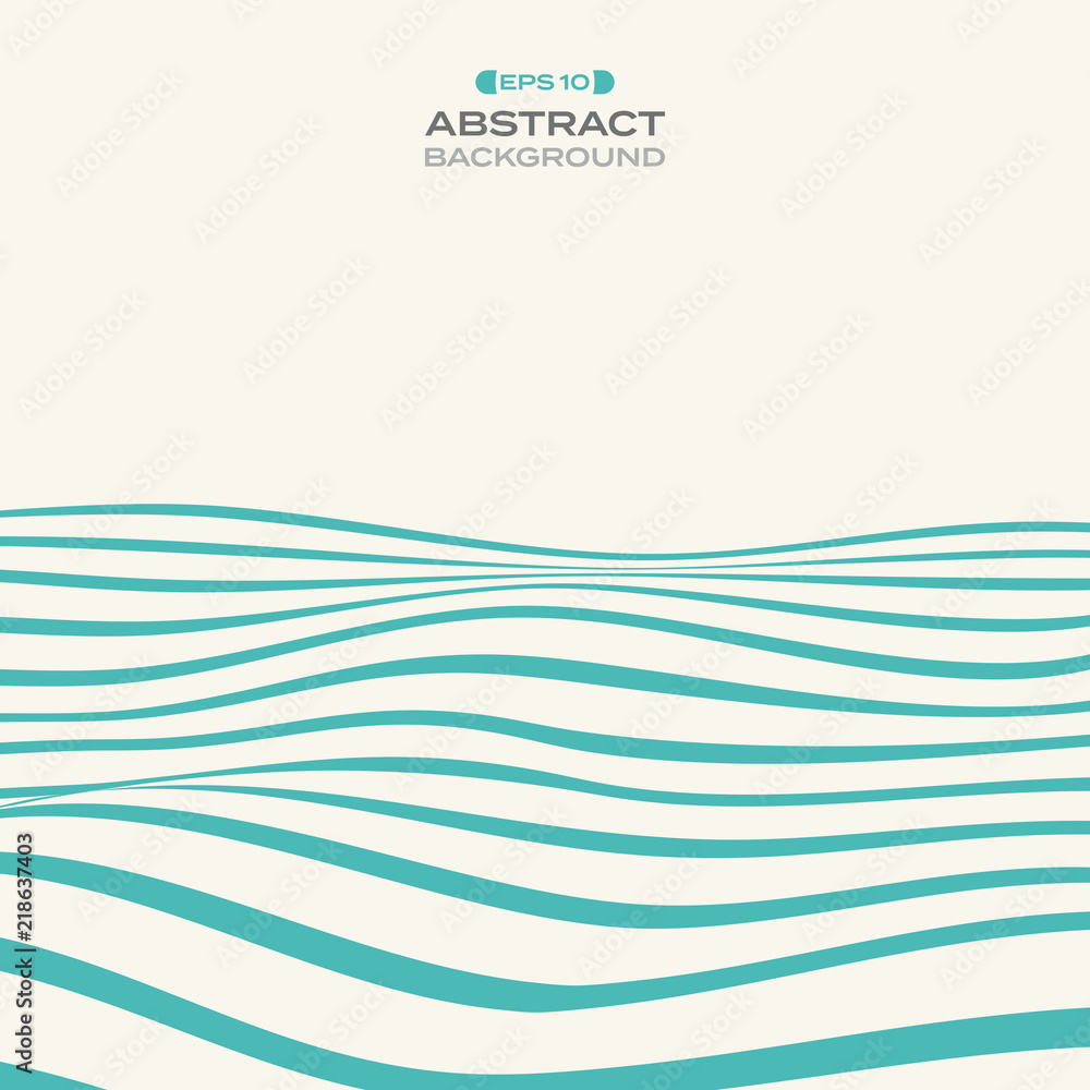 Poster abstract of blue stripe line wavy pattern background.