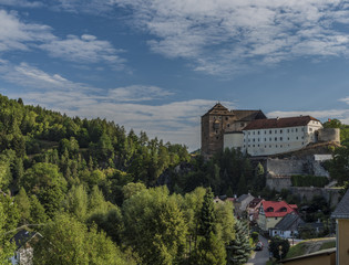 Castle Becov nad Teplou in summer cloudy day