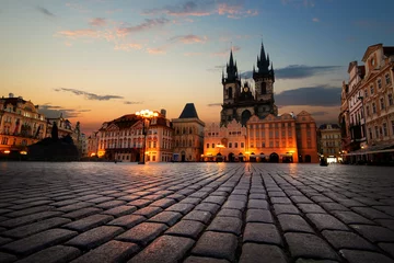 Fotobehang Old Town Square in Prague © Givaga