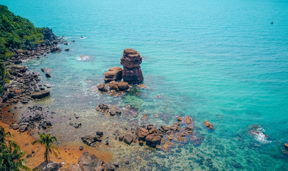 Aerial view of at the Gulf of Siam. Paradise island in Vietnam aerial photography.op view from drone.