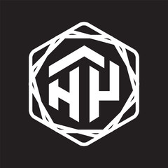 HY Initial letter hexagonal logo vector Template