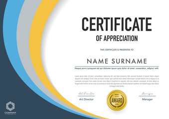 Certificate template modern,luxury and diploma style,vector illustration.
