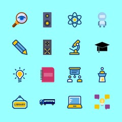 16 education icons set