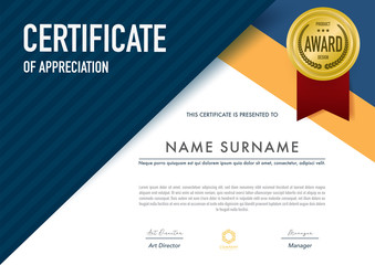 Certificate template modern,luxury and diploma style,vector illustration.