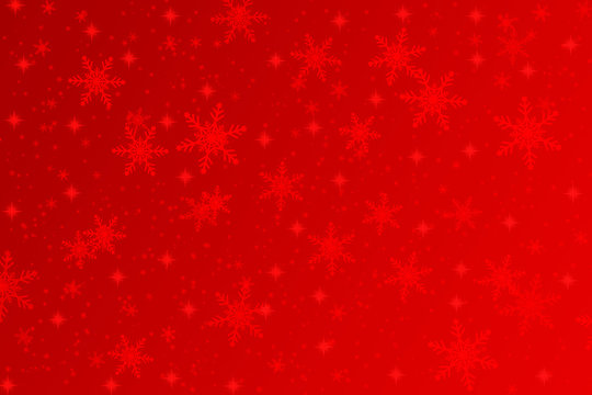 Snowflakes on red background