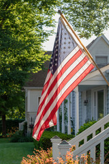 home decorated for 4th of July