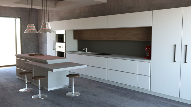 Cucina mobili, design di interni, arredamento della cucina. Arredamento ed elettrodomestici per la cucina
