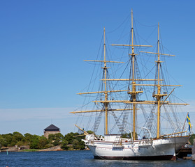 Historischer Großsegler in Karlskrona