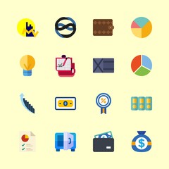 finance icons set. purse, built structure, hole and graph graphic works